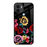 Floral Decorative Redmi A1 Plus Glass Back Cover Online