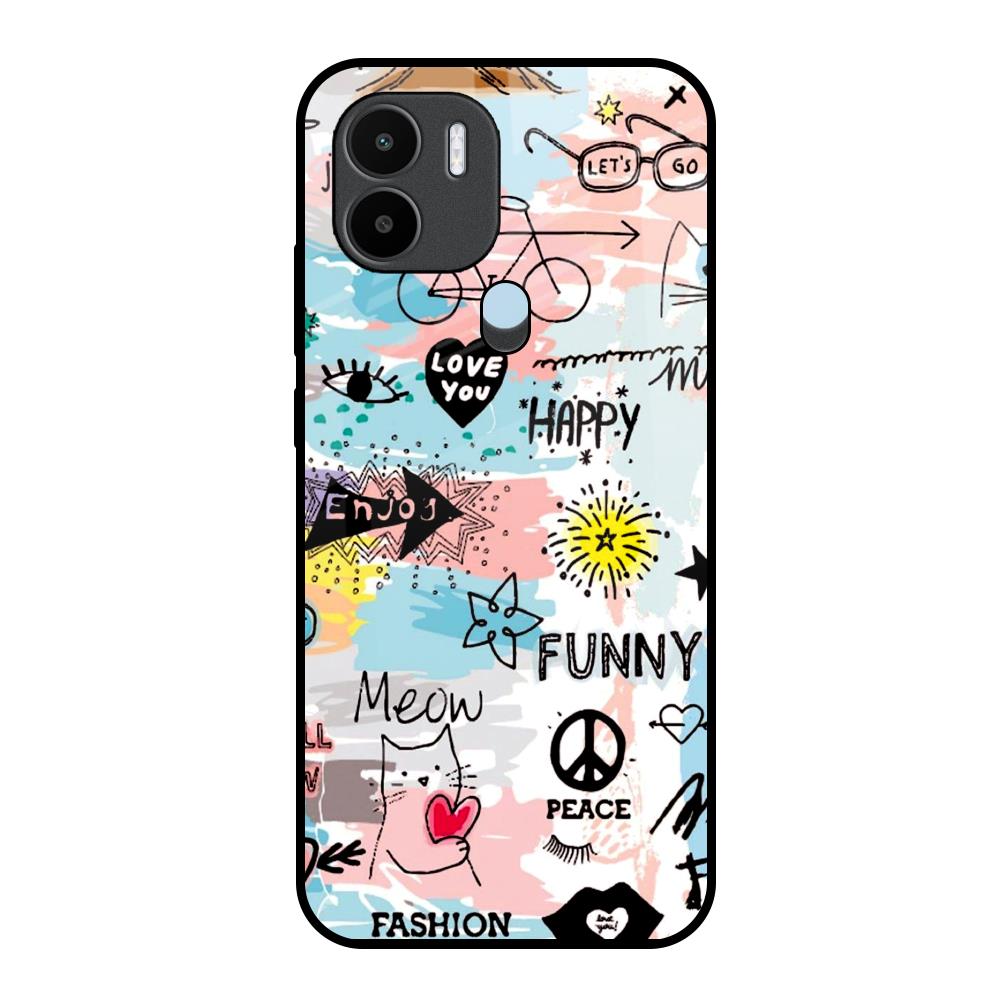 Just For You Redmi A1 Plus Glass Back Cover Online