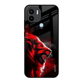 Red Angry Lion Redmi A1 Plus Glass Back Cover Online