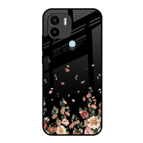 Floating Floral Print Redmi A1 Plus Glass Back Cover Online