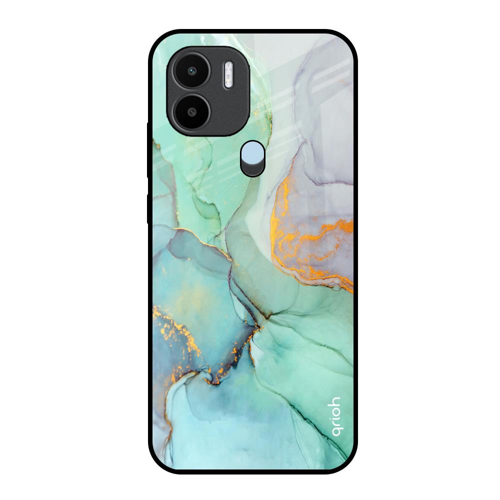 Green Marble Redmi A1 Plus Glass Back Cover Online
