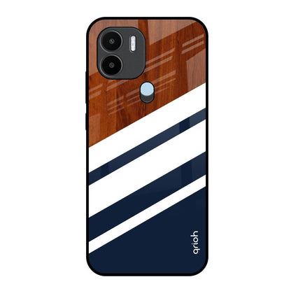 Bold Stripes Redmi A1 Plus Glass Back Cover Online