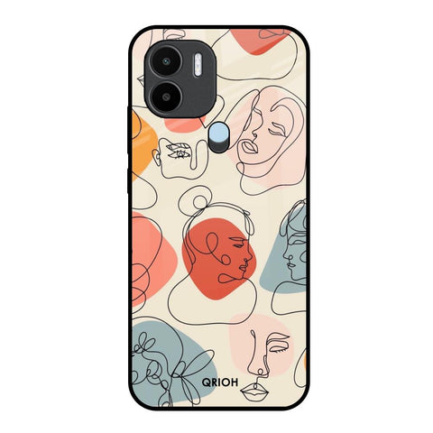 Abstract Faces Redmi A1 Plus Glass Back Cover Online