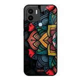 Retro Gorgeous Flower Redmi A1 Plus Glass Back Cover Online