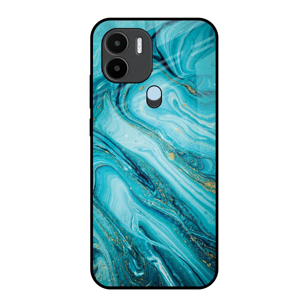 Ocean Marble Redmi A1 Plus Glass Back Cover Online