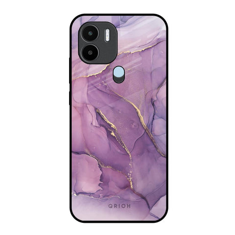Purple Gold Marble Redmi A1 Plus Glass Back Cover Online