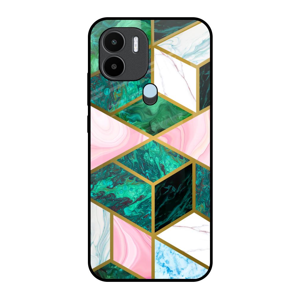 Seamless Green Marble Redmi A1 Plus Glass Back Cover Online