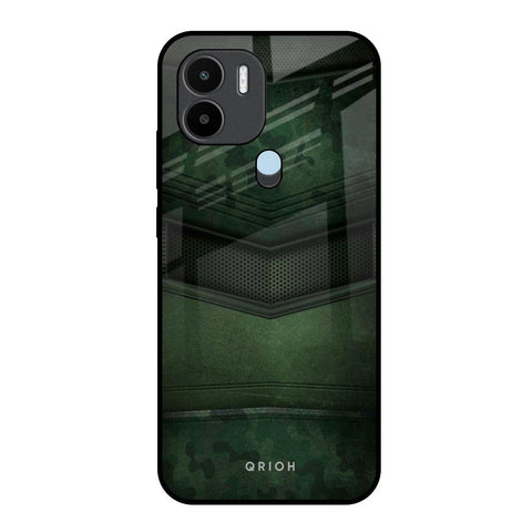 Green Leather Redmi A1 Plus Glass Back Cover Online