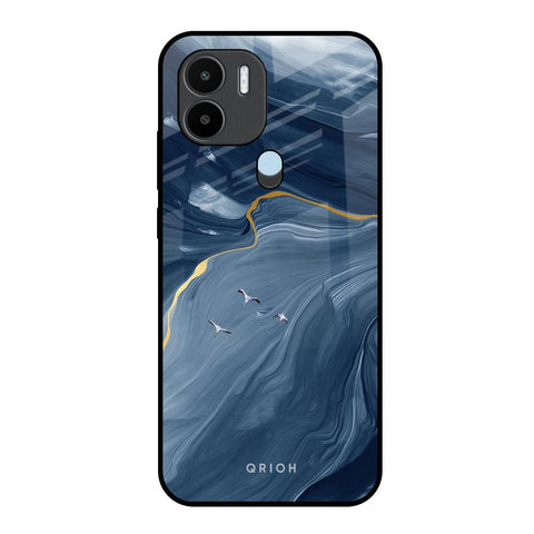 Deep Ocean Marble Redmi A1 Plus Glass Back Cover Online