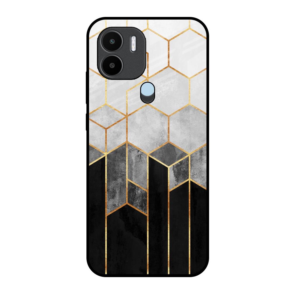 Tricolor Pattern Redmi A1 Plus Glass Back Cover Online