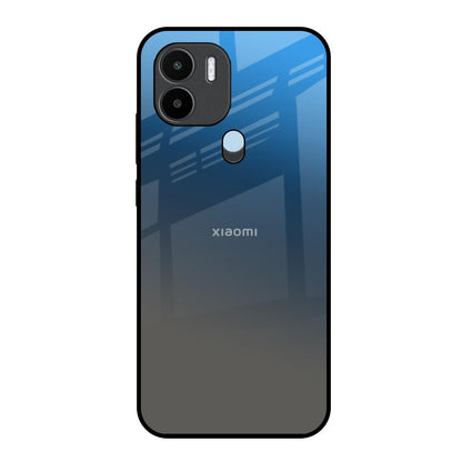Blue Grey Ombre Redmi A1 Plus Glass Back Cover Online