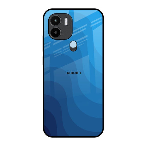 Blue Wave Abstract Redmi A1 Plus Glass Back Cover Online