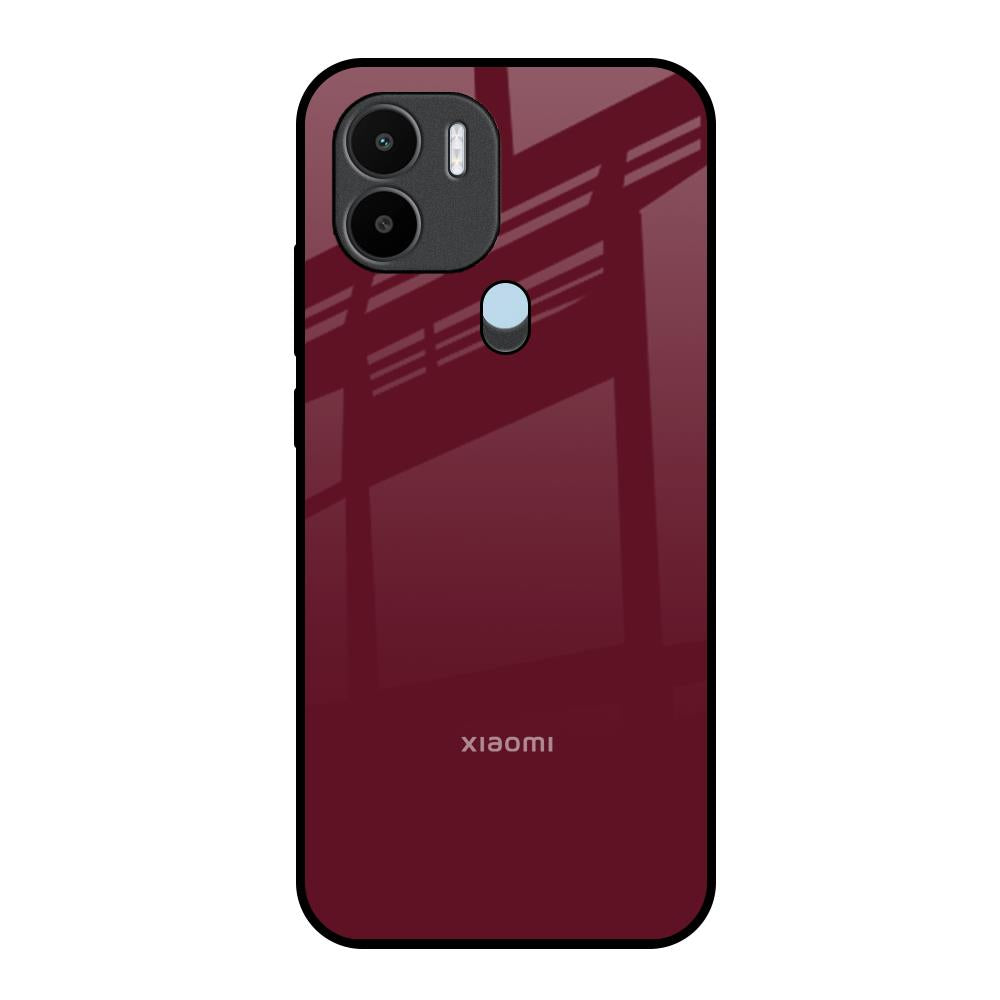 Classic Burgundy Redmi A1 Plus Glass Back Cover Online