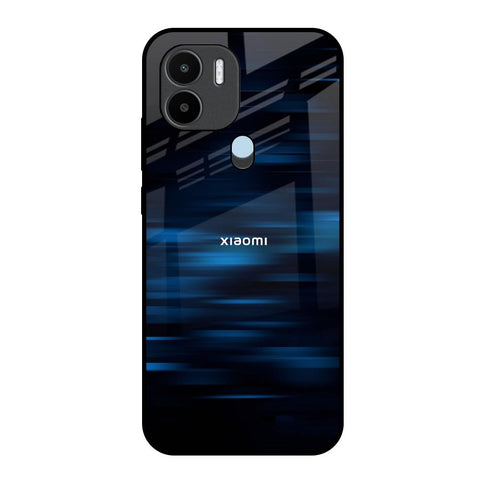 Blue Rough Abstract Redmi A1 Plus Glass Back Cover Online