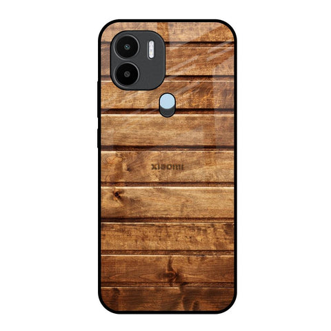 Wooden Planks Redmi A1 Plus Glass Back Cover Online
