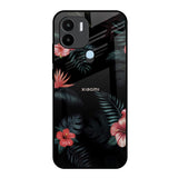 Tropical Art Flower Redmi A1 Plus Glass Back Cover Online