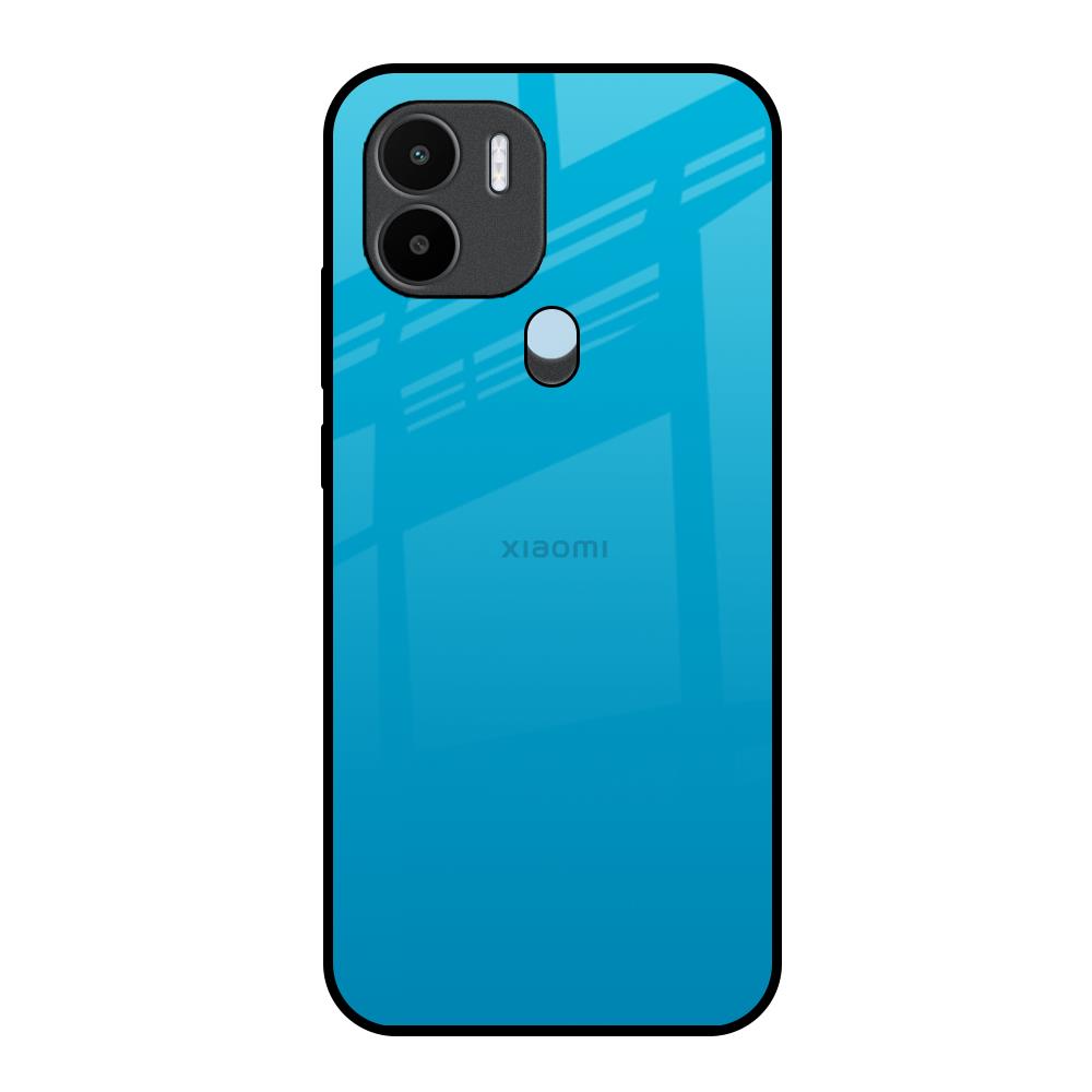 Blue Aqua Redmi A1 Plus Glass Back Cover Online