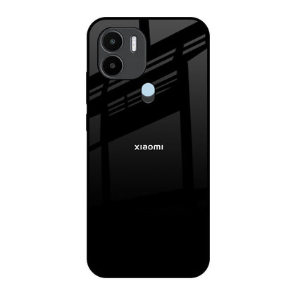 Jet Black Redmi A1 Plus Glass Back Cover Online