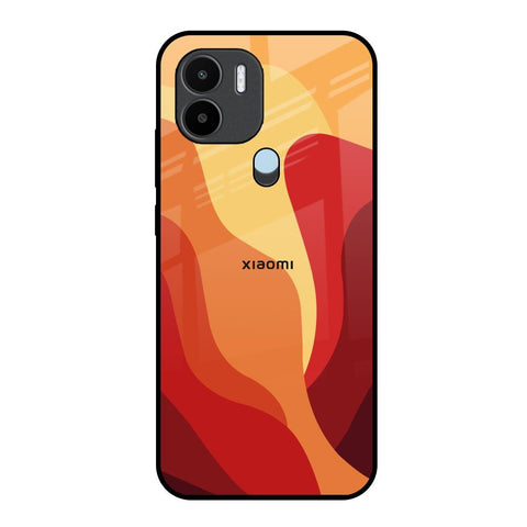 Magma Color Pattern Redmi A1 Plus Glass Back Cover Online