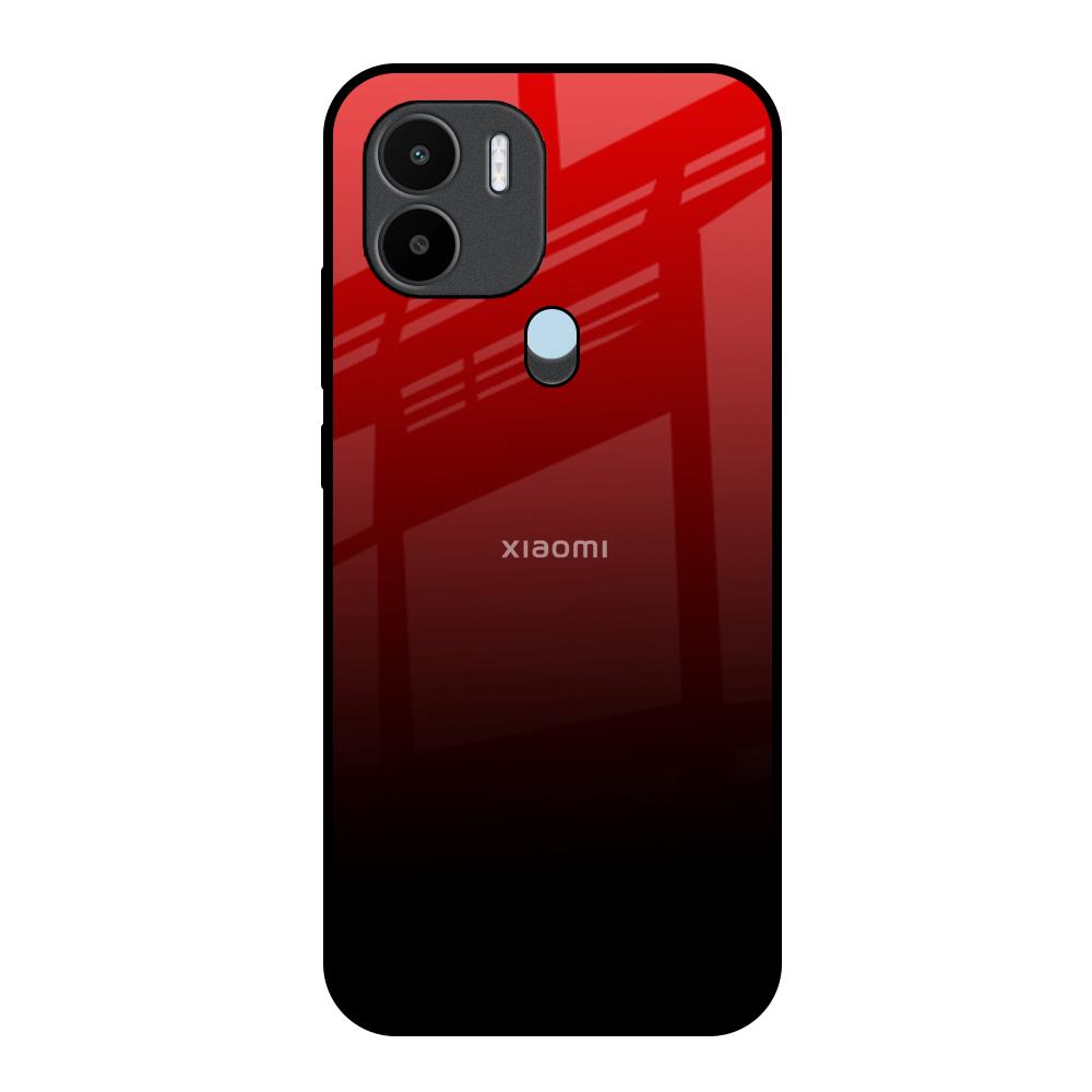 Maroon Faded Redmi A1 Plus Glass Back Cover Online