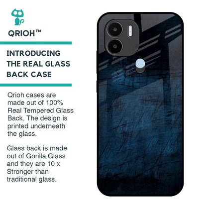 Dark Blue Grunge Glass Case for Redmi A1 Plus
