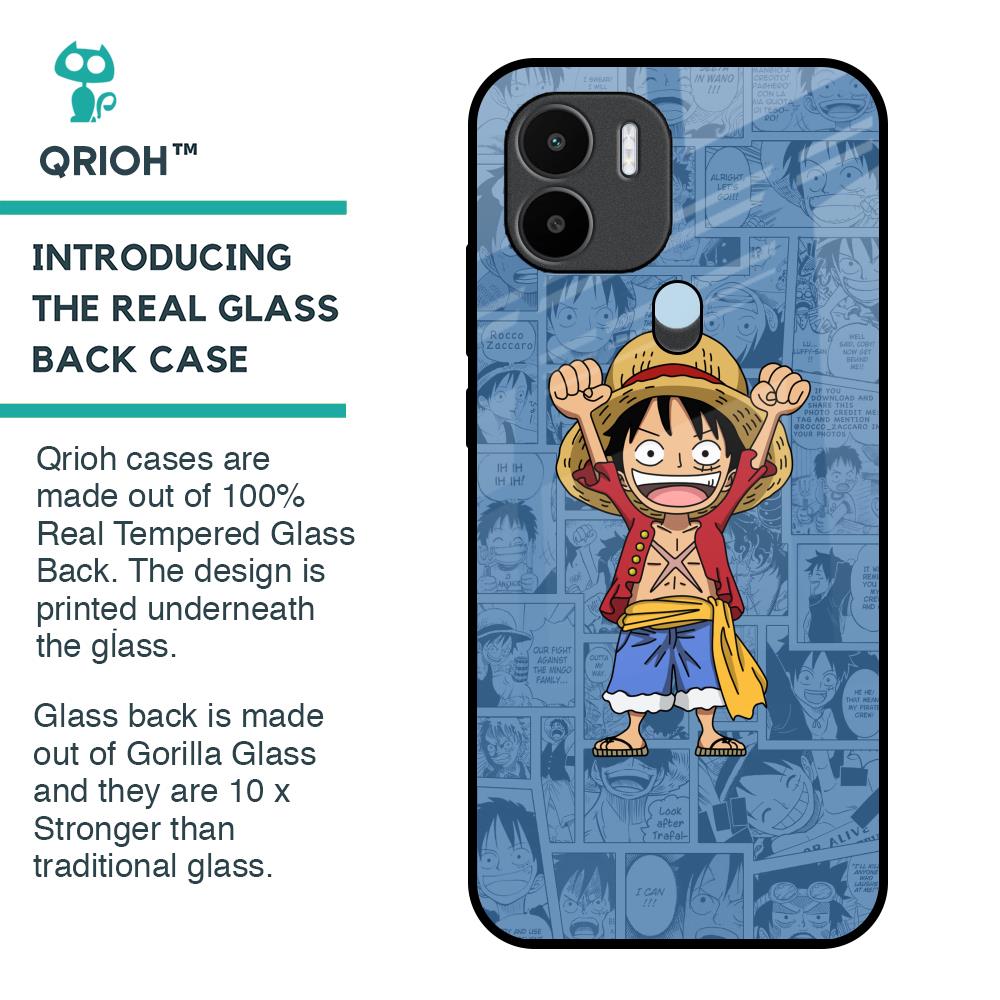Chubby Anime Glass Case for Redmi A1 Plus