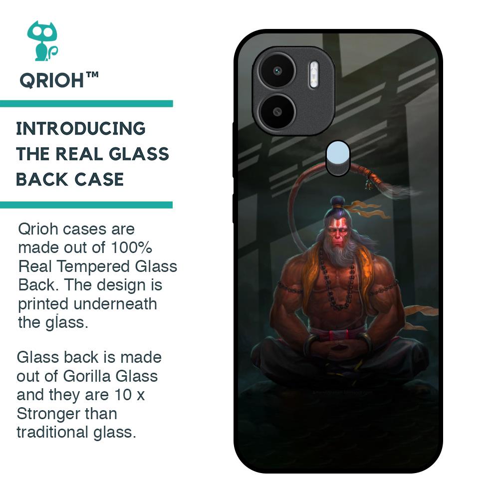 Lord Hanuman Animated Glass Case for Redmi A1 Plus