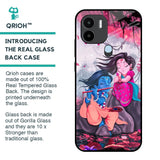 Radha Krishna Art Glass Case for Redmi A1 Plus