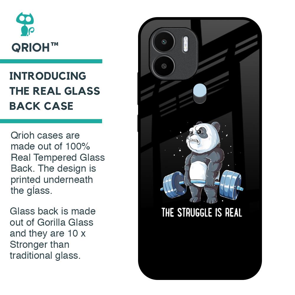 Real Struggle Glass Case for Redmi A1 Plus