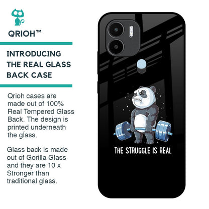 Real Struggle Glass Case for Redmi A1 Plus