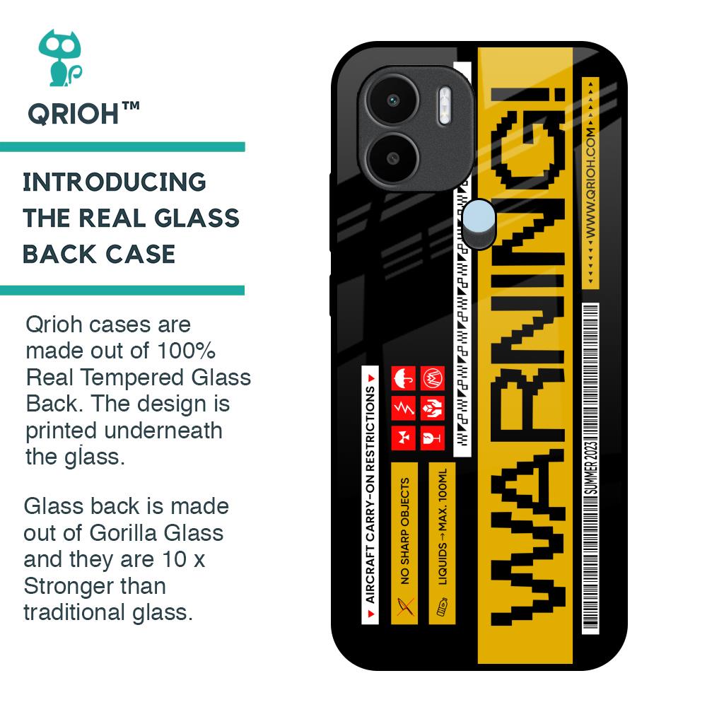 Aircraft Warning Glass Case for Redmi A1 Plus
