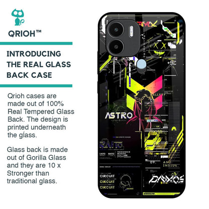 Astro Glitch Glass Case for Redmi A1 Plus
