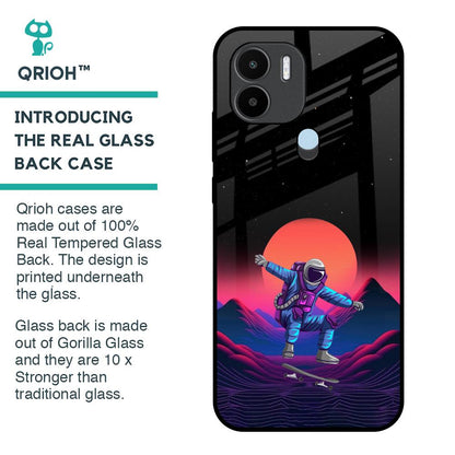 Retro Astronaut Glass Case for Redmi A1 Plus
