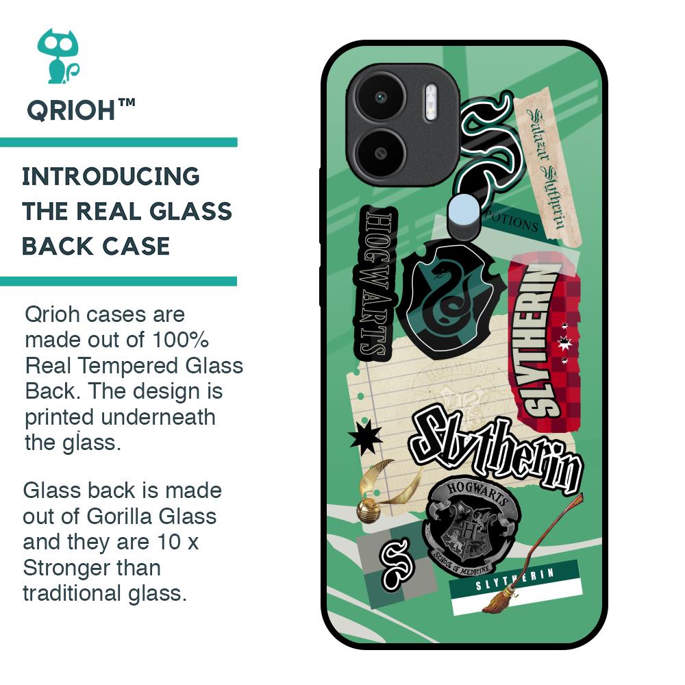 Slytherin Glass Case for Redmi A1 Plus