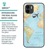 Travel Map Glass Case for Redmi A1 Plus
