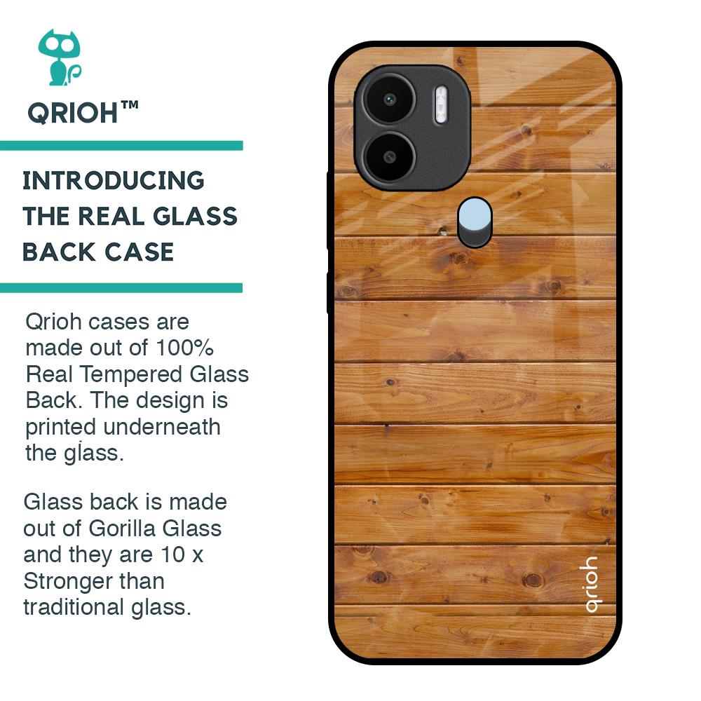 Timberwood Glass Case for Redmi A1 Plus