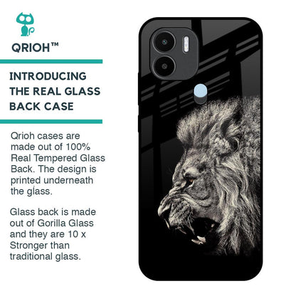Brave Lion Glass Case for Redmi A1 Plus