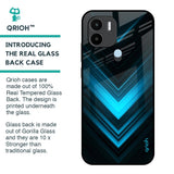 Vertical Blue Arrow Glass Case For Redmi A1 Plus