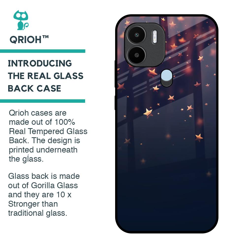 Falling Stars Glass Case For Redmi A1 Plus
