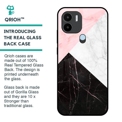 Marble Collage Art Glass Case For Redmi A1 Plus