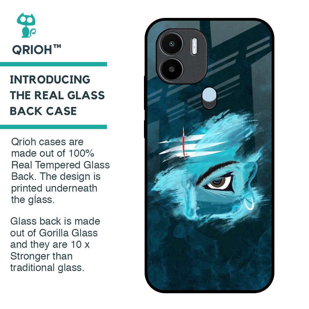 Power Of Trinetra Glass Case For Redmi A1 Plus
