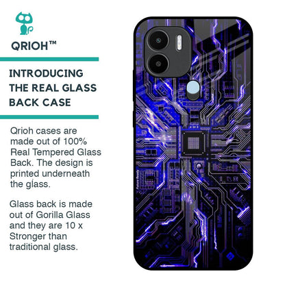 Techno Color Pattern Glass Case For Redmi A1 Plus