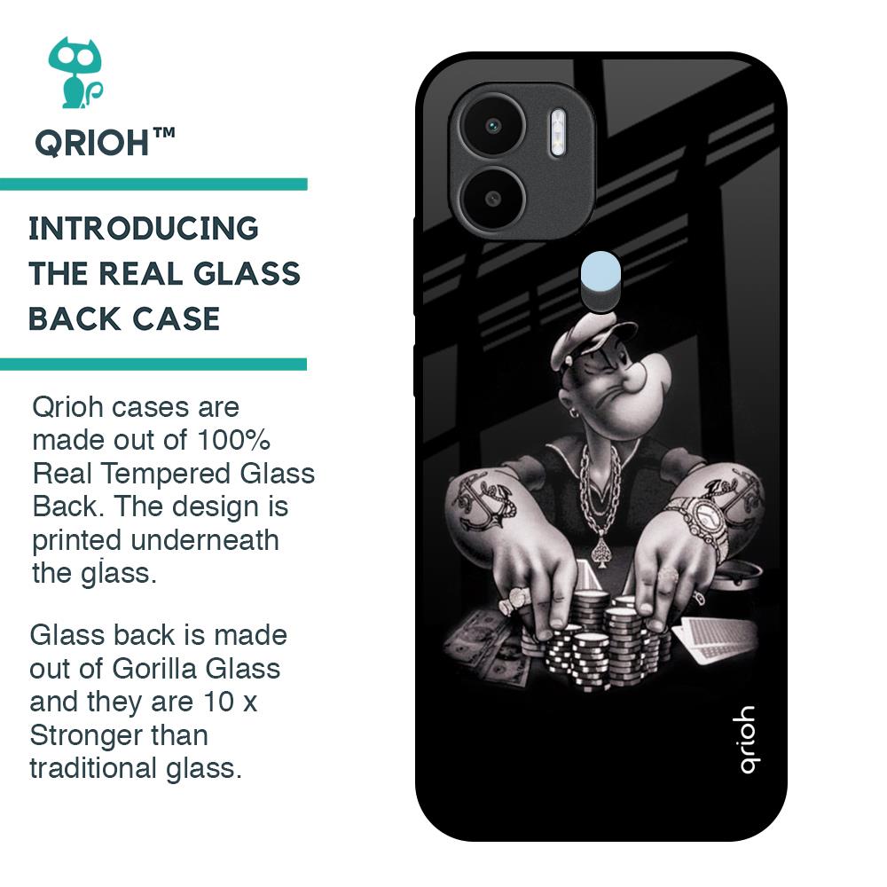 Gambling Problem Glass Case For Redmi A1 Plus