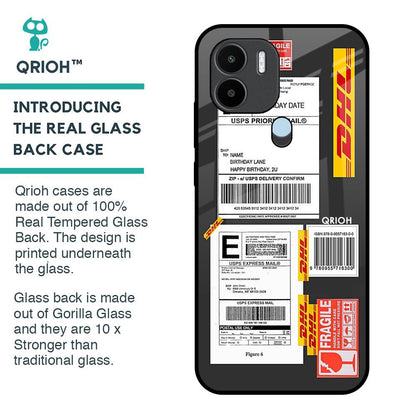 Cool Barcode Label Glass Case For Redmi A1 Plus