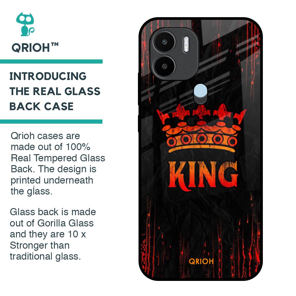 Royal King Glass Case for Redmi A1 Plus
