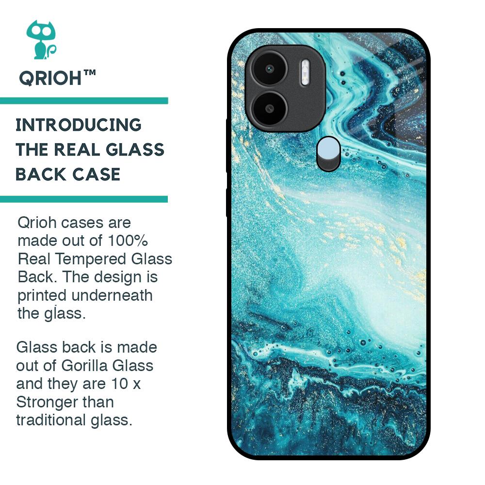 Sea Water Glass Case for Redmi A1 Plus