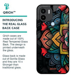 Retro Gorgeous Flower Glass Case for Redmi A1 Plus