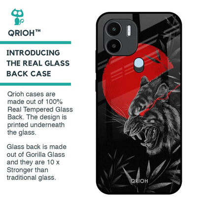 Red Moon Tiger Glass Case for Redmi A1 Plus