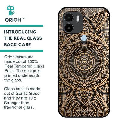 Luxury Mandala Glass Case for Redmi A1 Plus