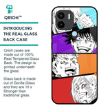 Anime Sketch Glass Case for Redmi A1 Plus